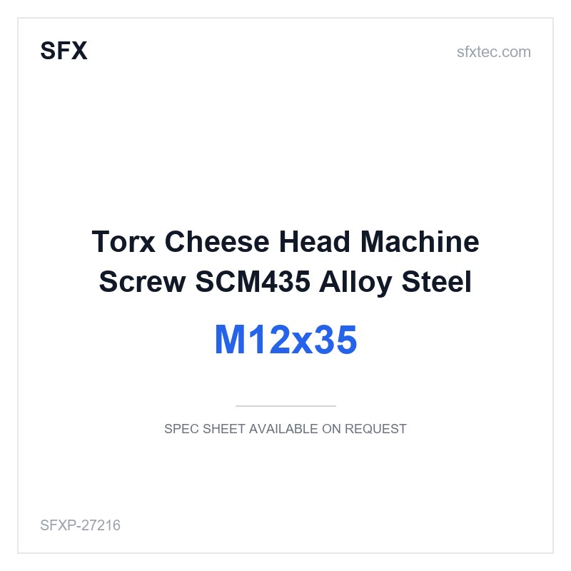 Torx Cheese Head Machine Screw M12x35 SCM435 Alloy Steel
