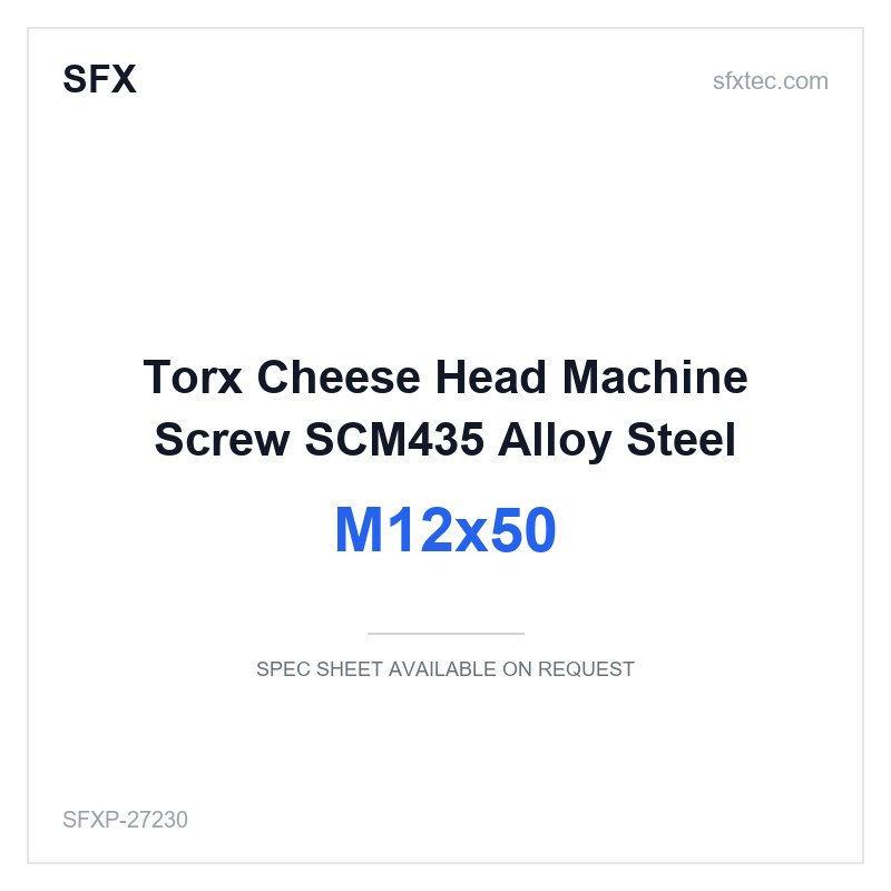 Torx Cheese Head Machine Screw M12x50 SCM435 Alloy Steel