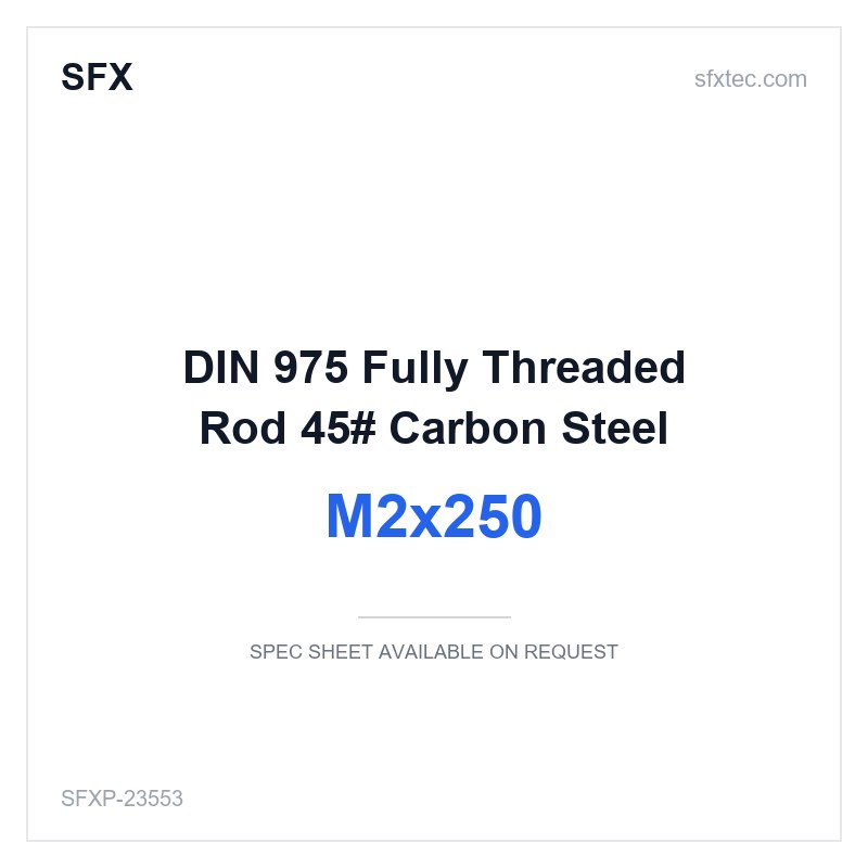DIN 975 Fully Threaded Rod M2x250 45# Carbon Steel