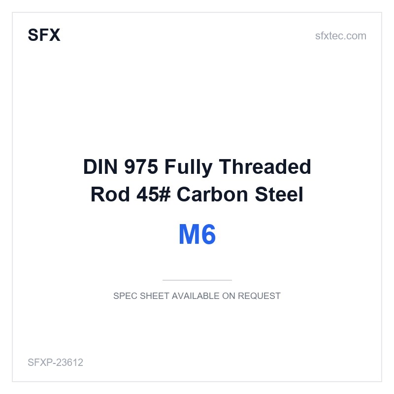 DIN 975 Fully Threaded Rod M6 45# Carbon Steel
