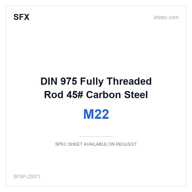 DIN 975 Fully Threaded Rod M22 45# Carbon Steel