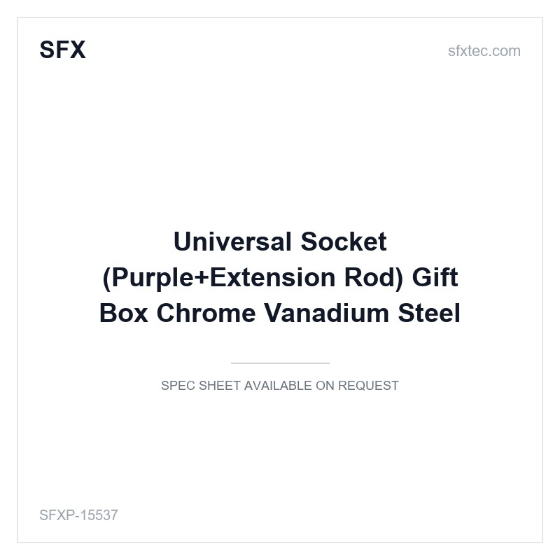 Universal Socket (Purple+Extension Rod) Gift Box Chrome Vanadium Steel