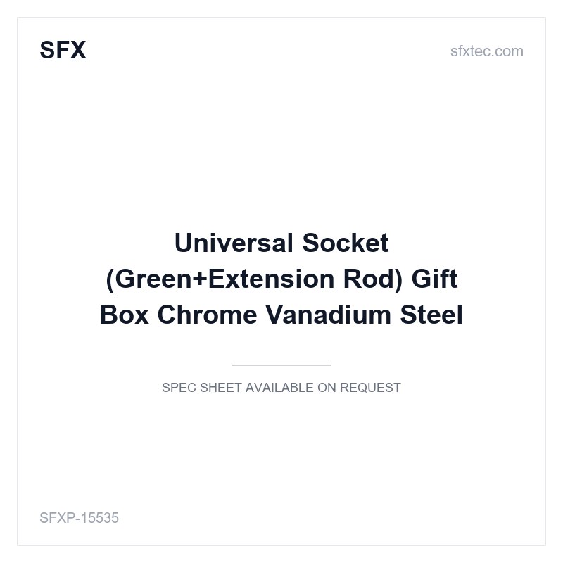 Universal Socket (Green+Extension Rod) Gift Box Chrome Vanadium Steel