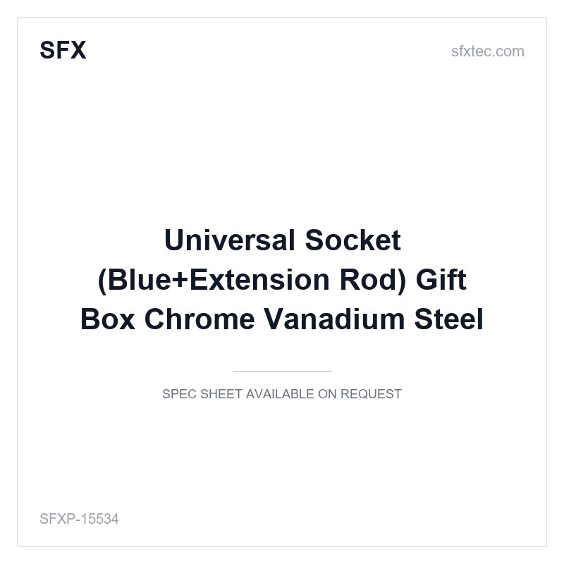 Universal Socket (Blue+Extension Rod) Gift Box Chrome Vanadium Steel