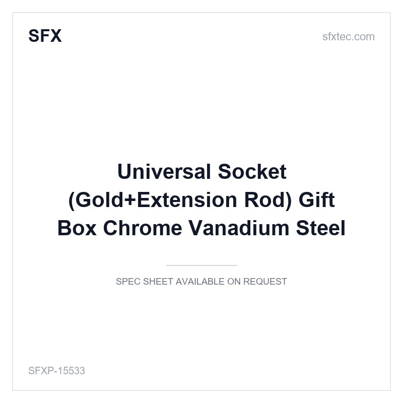 Universal Socket (Gold+Extension Rod) Gift Box Chrome Vanadium Steel