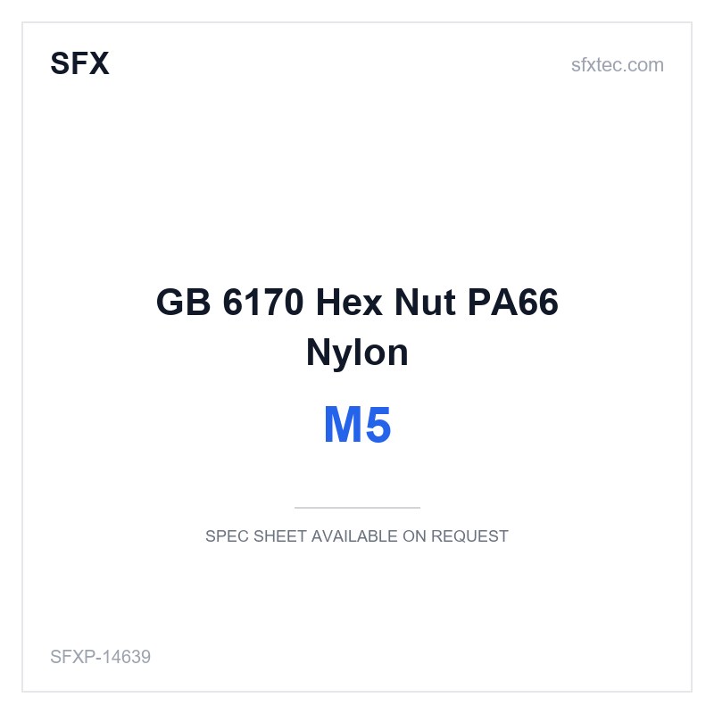 GB 6170 Hex Nut M5 PA66 Nylon