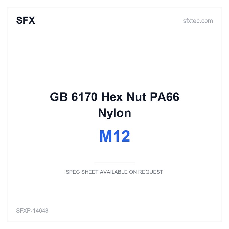 GB 6170 Hex Nut M12 PA66 Nylon