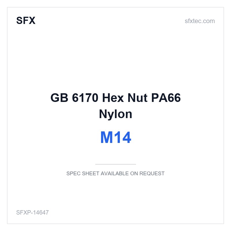 GB 6170 Hex Nut M14 PA66 Nylon
