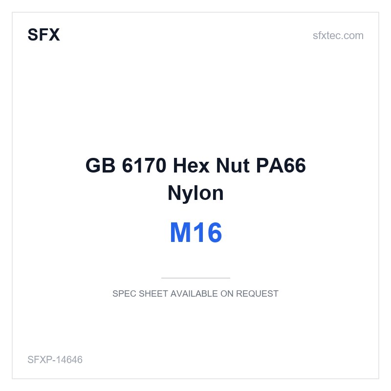 GB 6170 Hex Nut M16 PA66 Nylon