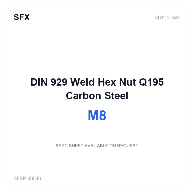 DIN 929 Weld Hex Nut M8 Q195 Carbon Steel