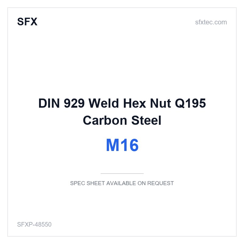 DIN 929 Weld Hex Nut M16 Q195 Carbon Steel