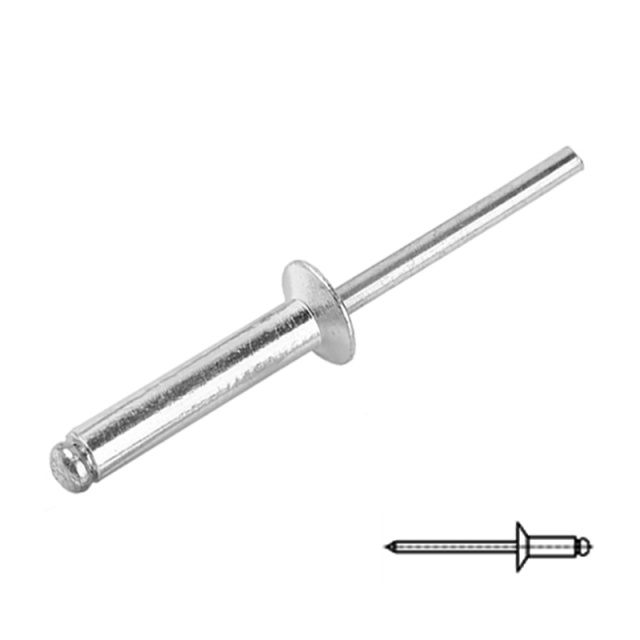 GB 12617 Open End Countersunk Blind Rivet M2.4x12 5052/7A03 Aluminium