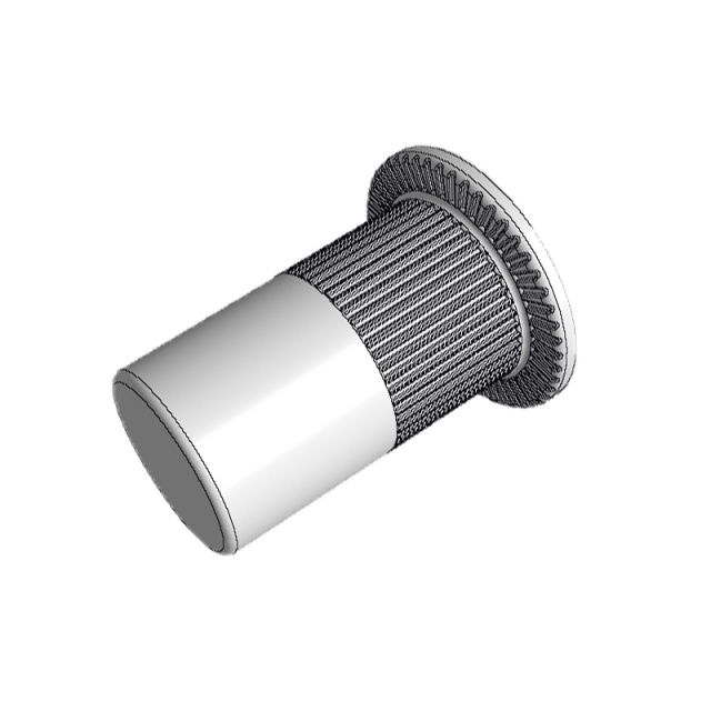 Flat Head Ribbed Rivet Nut - Blind M10 ML08AL Carbon Steel
