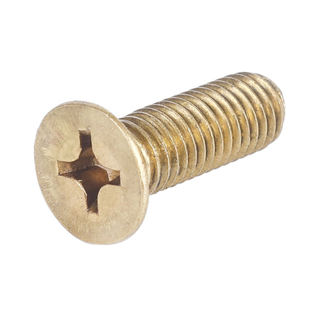 GB 819 Cross Recess Countersunk Screw Full Thread M4x25 H68 Brass