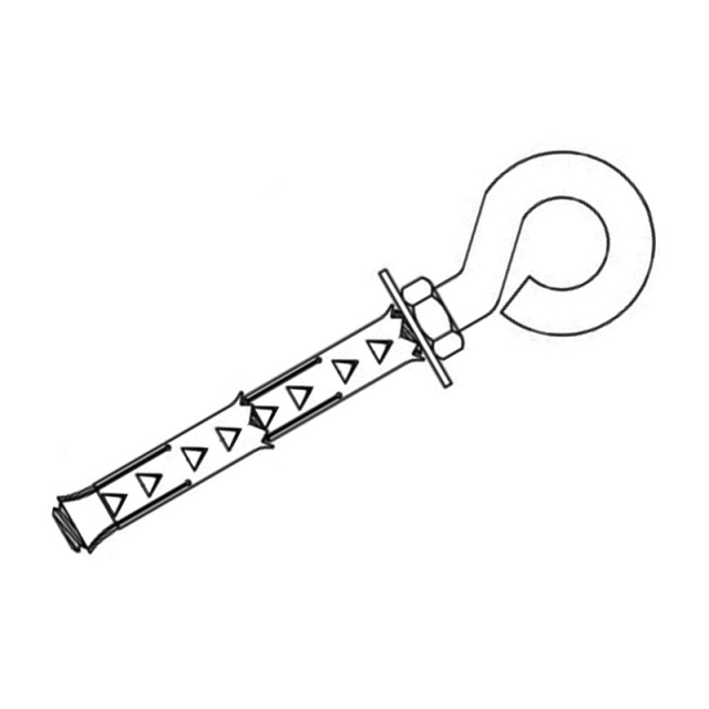 Aerated Concrete Anchor - Eye Internal Expansion M10x100 Q235 Carbon Steel