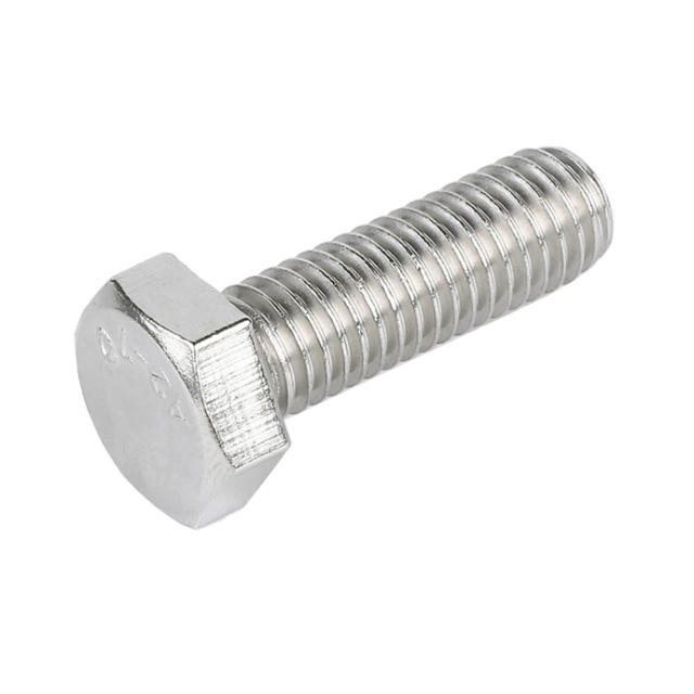 DIN 933 Hex Head Bolt Full Thread M10x80 304 Stainless Steel