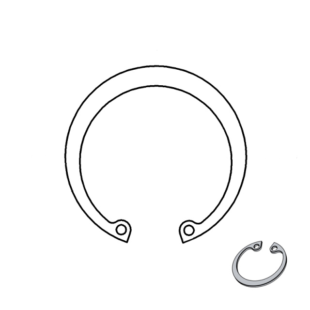 GB 893.1 Internal Circlip Type A M14 316 Stainless Steel