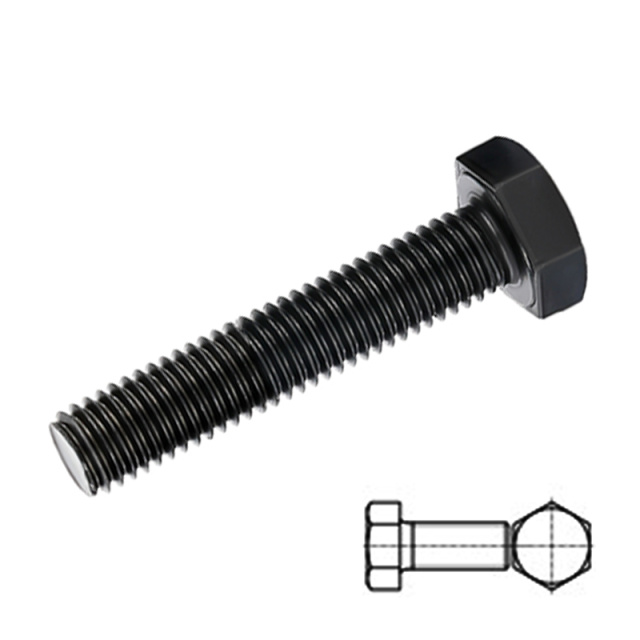 GB 5786 Hex Head Bolt Full Thread Fine Pitch M12x60 35K Carbon Steel