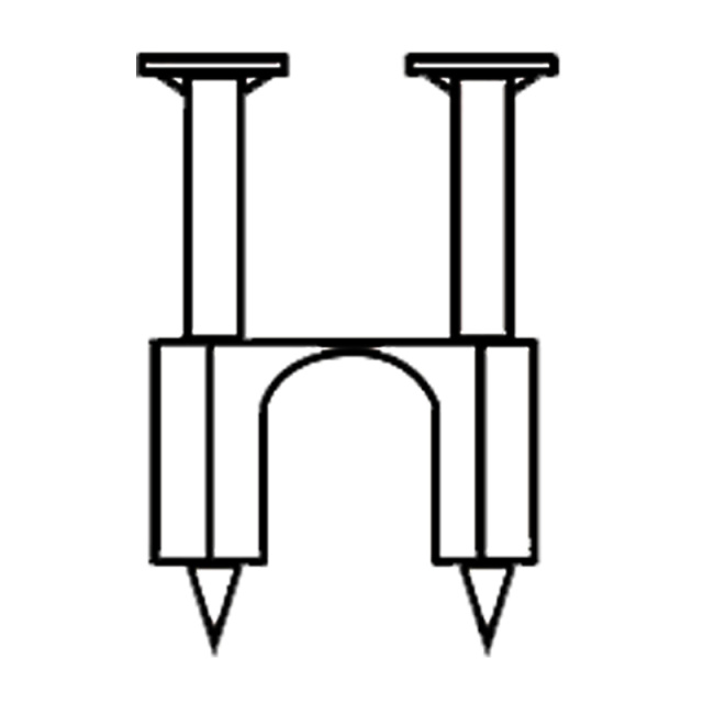 Steel Nail Cable Clip 35mm PE Plastic