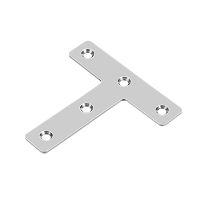 Corner Brace (T Type Flat) 120x120x20x2.0 201 Stainless Steel