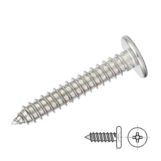 Cross Recess Flat Head Self-Tapping Screw (CA) M2.6x12 1022A Carbon Steel