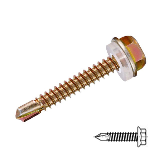 Hex Washer Head Self-Drilling Screw M5.2x125 1022 Carbon Steel
