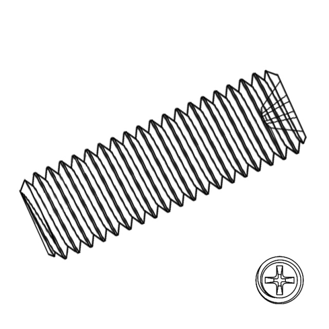 Cross Recess Set Screw Flat Point M2x2 304 Stainless Steel