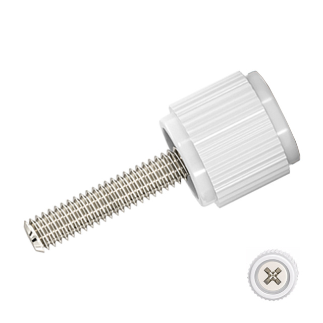 Round Head Thumb Screw (Plastic Cap) M3x14 PP + Q195 Steel