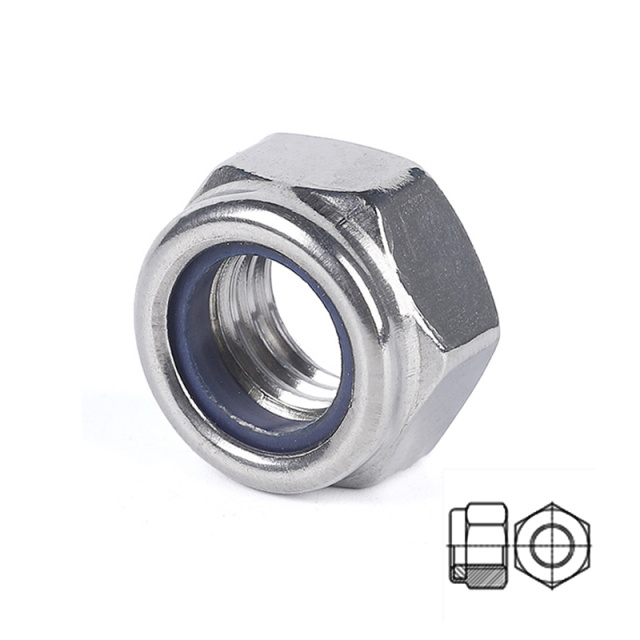 DIN 985 Lock Nut M4 201 Stainless Steel