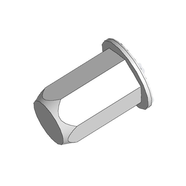 Flat Head Full Hex Rivet Nut - Blind M10 304 Stainless Steel