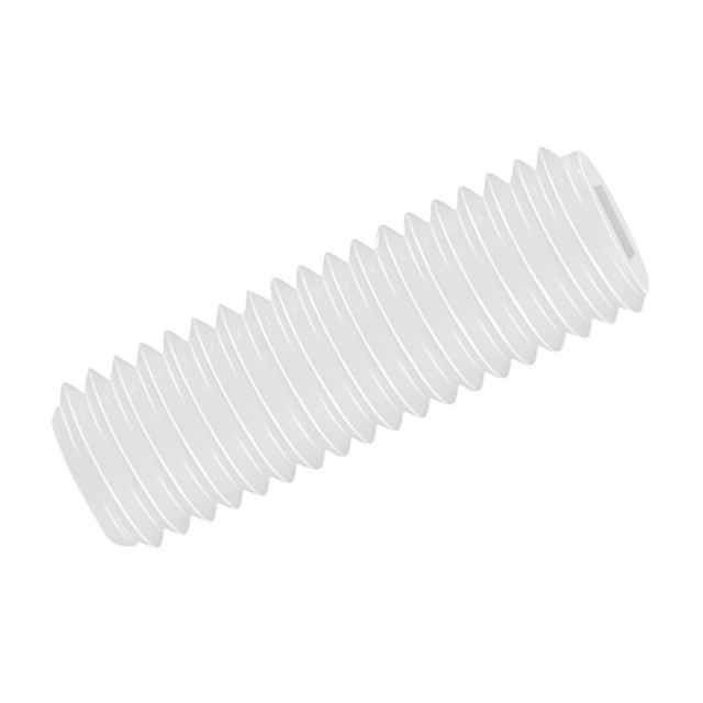DIN 551 Slotted Set Screw Flat Point M8x40 PA66 Nylon