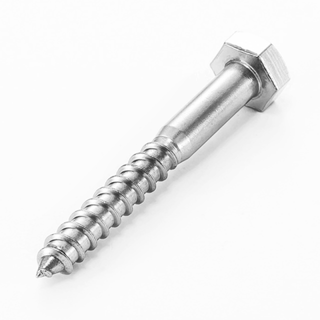 DIN 571 Hex Head Wood Screw M12x60 304 Stainless Steel