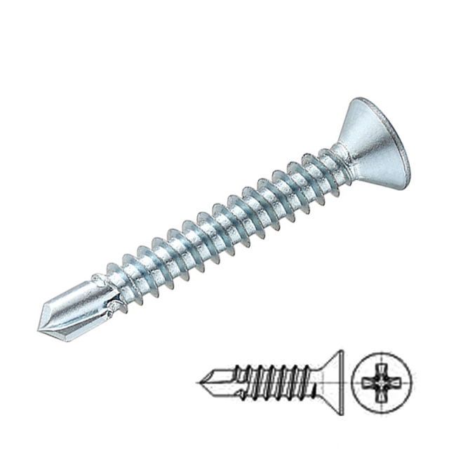 Countersunk Self-Drilling Screw M3.9x50 1022 Carbon Steel