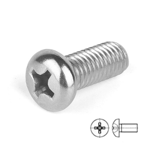 YB 818 Cross Recess Pan Head Screw (Yuebiao) M1x3 304 Stainless Steel