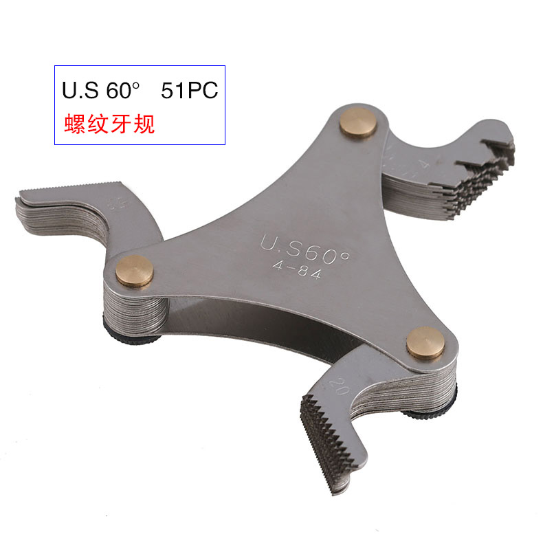 Thread Pitch Gauge (Plastic Cap) US 60°(51PC)