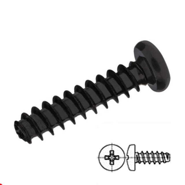 Cross Recess Pan Head Self-Tapping Screw Flat Tail M2x7 1010 Carbon Steel