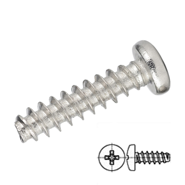 Cross Recess Pan Head Self-Tapping Screw Flat Tail M2x7 1010 Carbon Steel