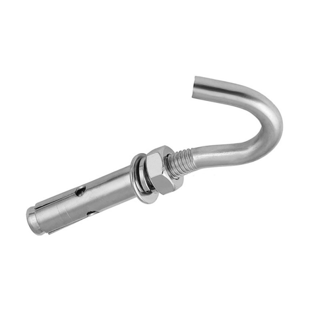 Sleeve Anchor with Hook (Round Hole Flat Type) M12 201 Stainless Steel