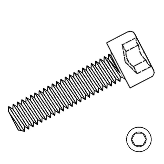 DIN 912 Socket Head Cap Screw M5x35 TC4 Titanium Alloy