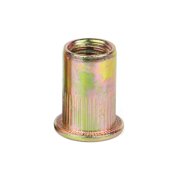 Flat Head Ribbed Rivet Nut M8 ML08AL Carbon Steel