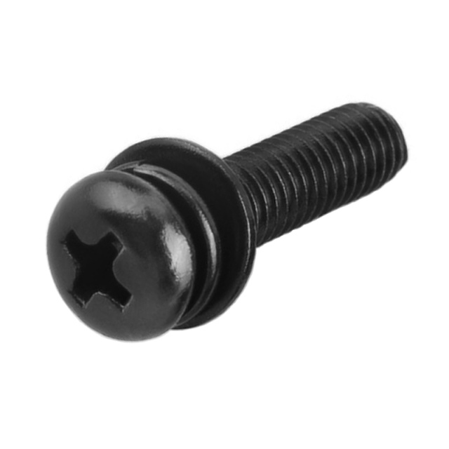 GB 9074.8 Cross Recess Pan Head Screw with Spring & Plain Washer Assembly M2x4 1008 Carbon Steel