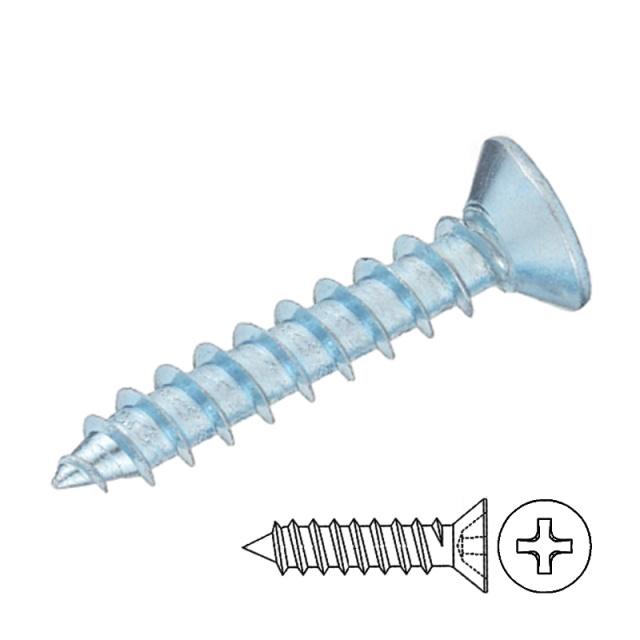 Cross Recess Countersunk Self-Tapping Screw (Cross Tip) M5x80 1022A Carbon Steel