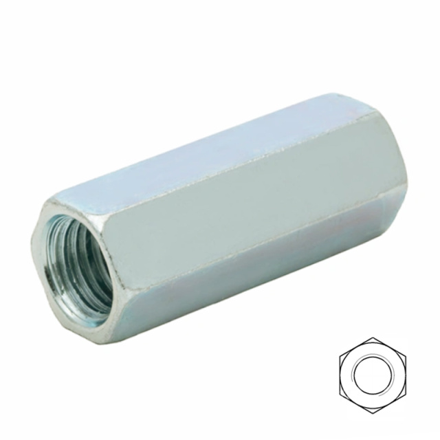 DIN 6334 Hex Long Nut M22x65 Q195 Carbon Steel
