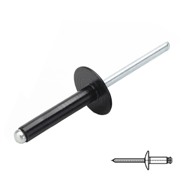 Open End Large Flange Blind Rivet M3.2x16 5052/7A03 Aluminium