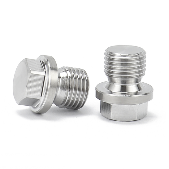 DIN 910 Flange Hex Plug M27 304 Stainless Steel