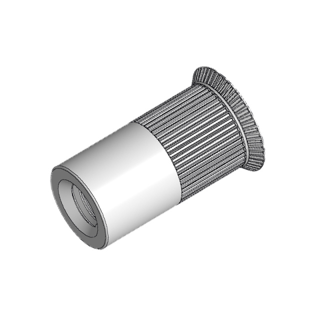 Small Countersunk Ribbed Rivet Nut M3 ML08AL Carbon Steel