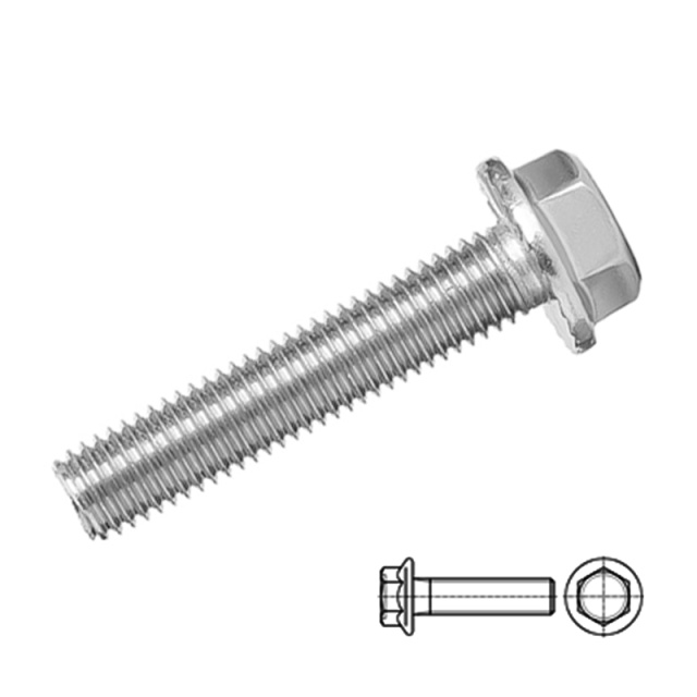 GB 5789 Hex Flange Bolt M5x14 304 Stainless Steel
