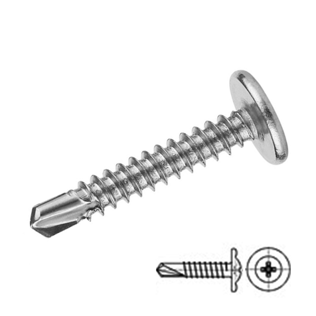 Truss Head Self-Drilling Screw M4.2x50 410 Stainless Steel