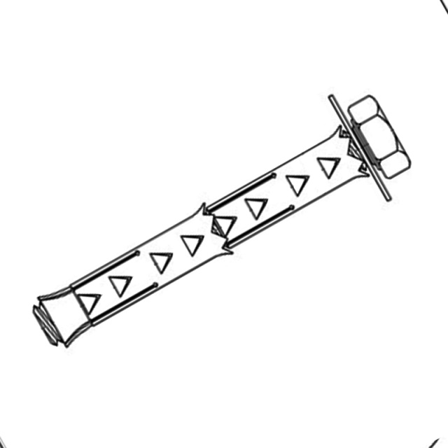 Aerated Concrete Anchor - Hex Internal Expansion M12x150 Q235 Carbon Steel