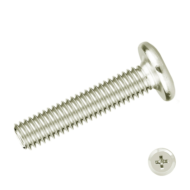 Cross Recess Machine Screw with Chamfered Edge M6x50 1022A Carbon Steel